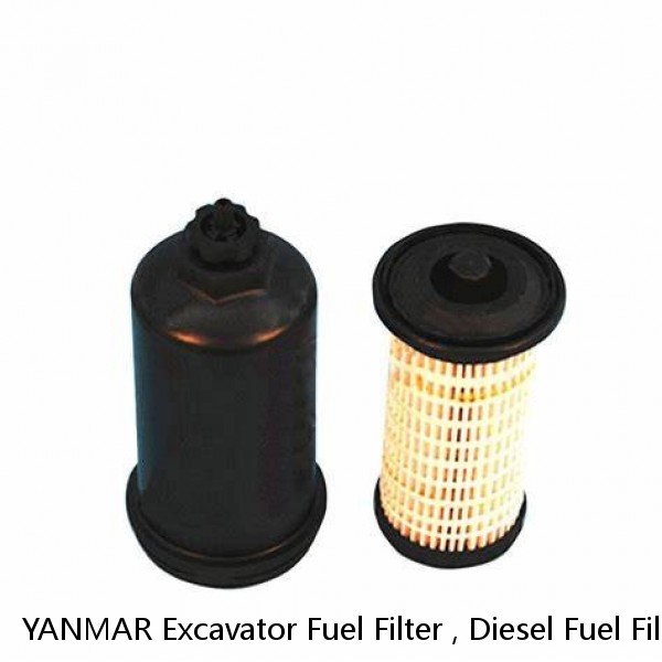 YANMAR Excavator Fuel Filter , Diesel Fuel Filter Water Separator  Paper Material Core