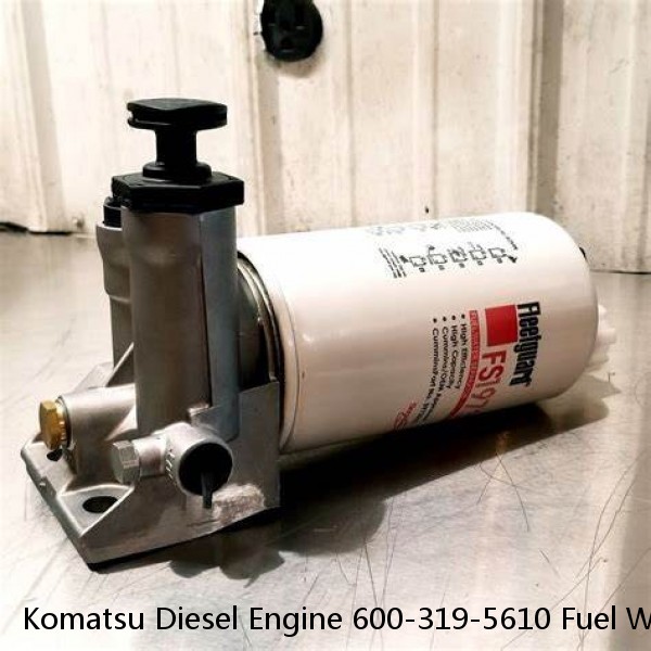 Komatsu Diesel Engine 600-319-5610 Fuel Water Filter Head With Pump #1 small image